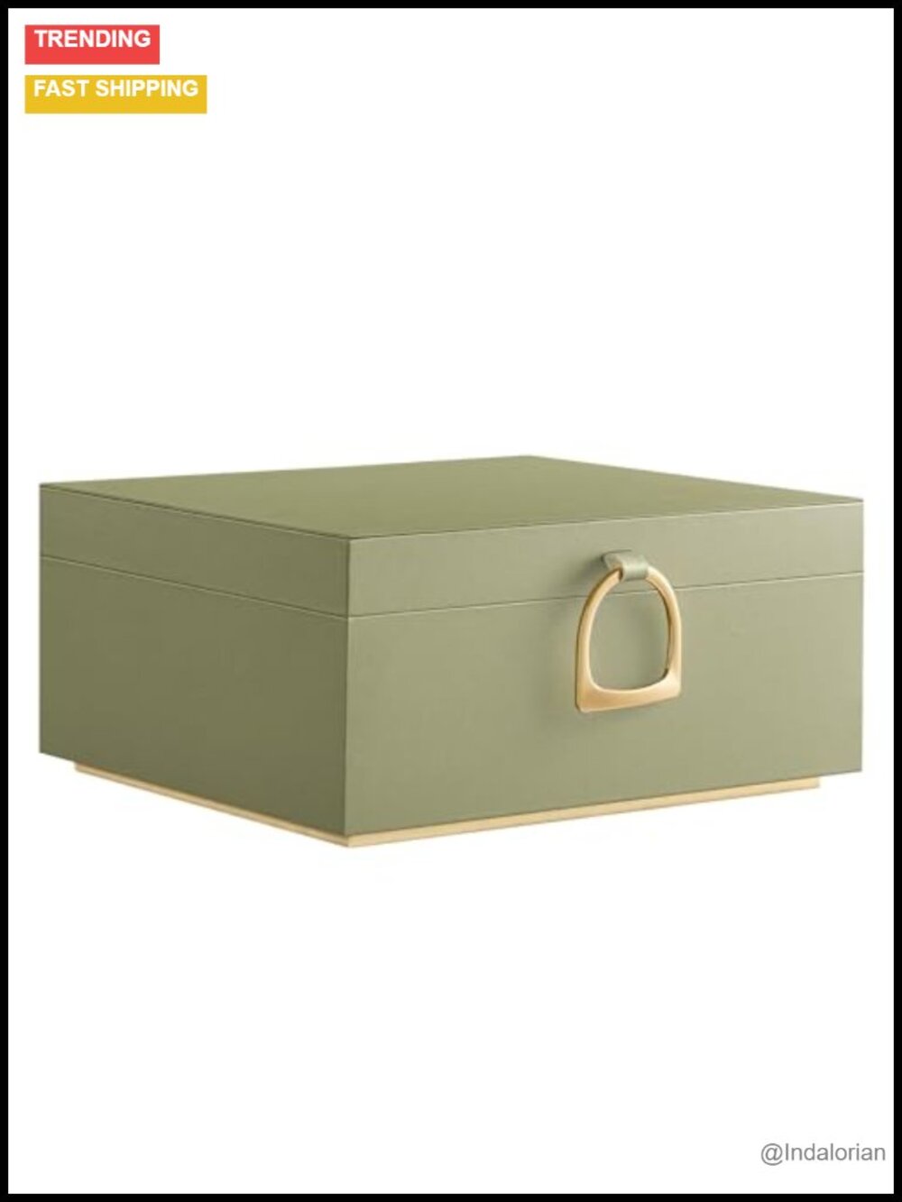 2-Layer Jewelry Box Organizer with Handle & Removable Tray Velvet Lined